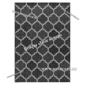 Безворсовый ковер дизайн 142 черный