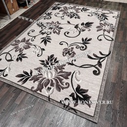 Ковер Лайт Карпет New 2 Дизайн 10 Серый с сиреневым прямоугольный